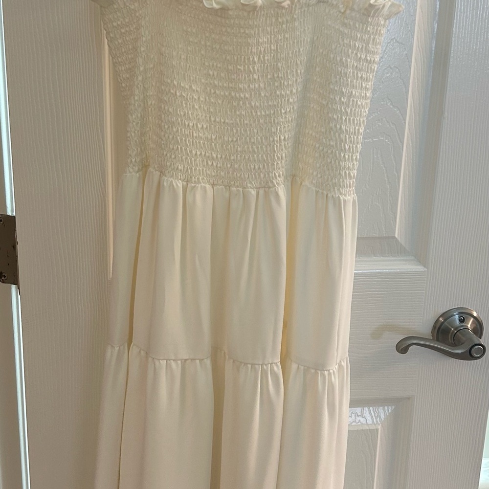 Amanda Uprichard White Ruffled Top